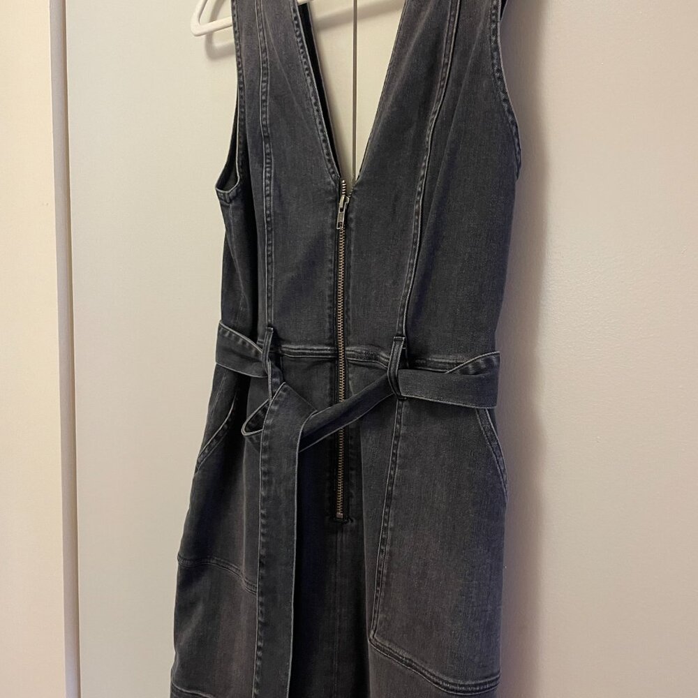 Alice and Olivia Gorgeous Zip-Front Denim Mini Dress size 10 excellent condition - Picture 6 of 9